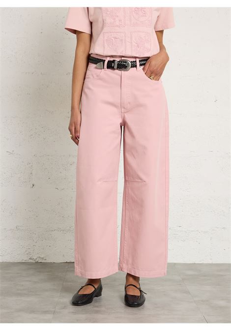 Pantalone dritto in cotone - Rosa  PUCHI Berenice | Pantaloni | 22PUCHIDUSTY PINK